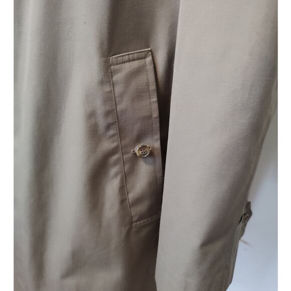 London Fog Vintage Men's Size 40 Tan Trench Coat w/ Zip Removable Liner - Picture 9 of 16